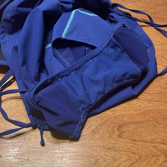 Assets By Spanx Blue One Piece Swimsuit with Adjustable Fit - Picture 6 of 7